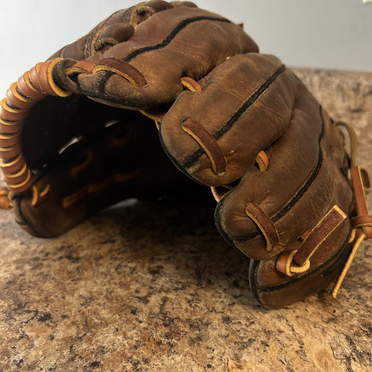 Mizuno glove after custom relace